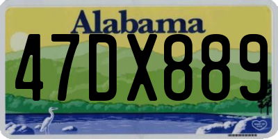 AL license plate 47DX889