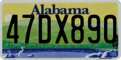 AL license plate 47DX890