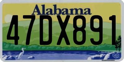 AL license plate 47DX891