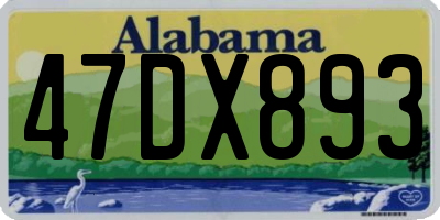 AL license plate 47DX893