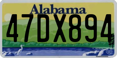 AL license plate 47DX894