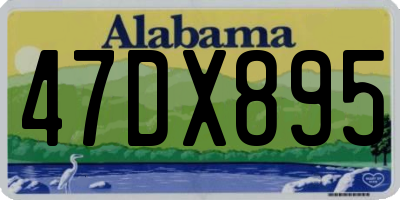 AL license plate 47DX895