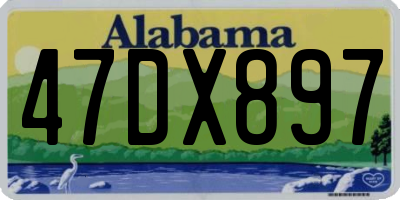 AL license plate 47DX897