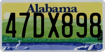 AL license plate 47DX898