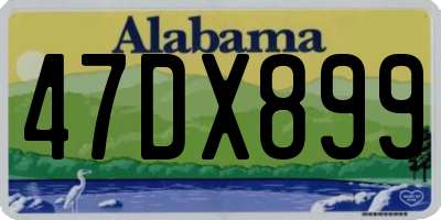 AL license plate 47DX899