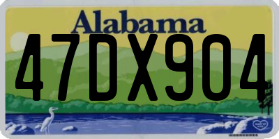AL license plate 47DX904