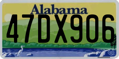 AL license plate 47DX906