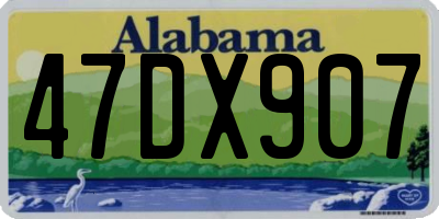 AL license plate 47DX907