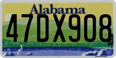 AL license plate 47DX908