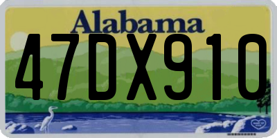 AL license plate 47DX910