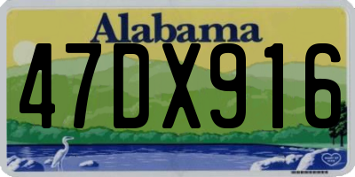 AL license plate 47DX916