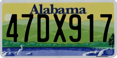 AL license plate 47DX917