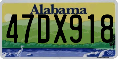 AL license plate 47DX918