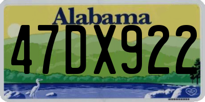 AL license plate 47DX922