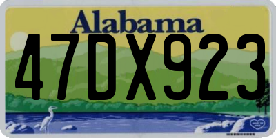 AL license plate 47DX923