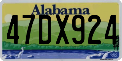 AL license plate 47DX924