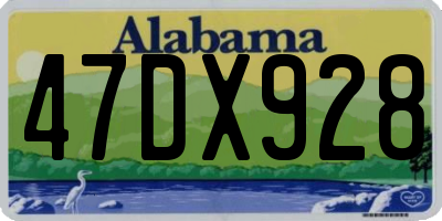 AL license plate 47DX928
