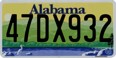 AL license plate 47DX932