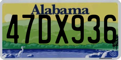 AL license plate 47DX936