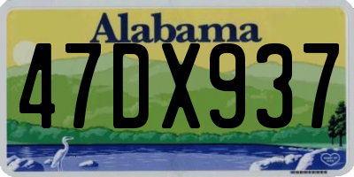 AL license plate 47DX937