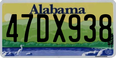 AL license plate 47DX938