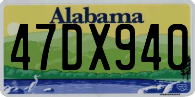 AL license plate 47DX940