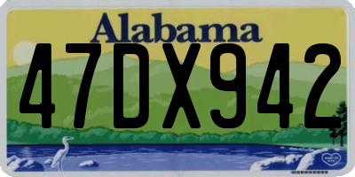 AL license plate 47DX942