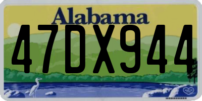 AL license plate 47DX944