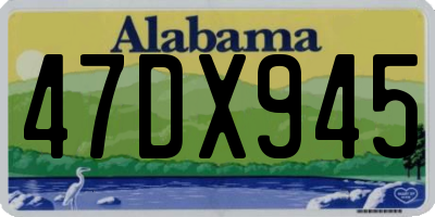 AL license plate 47DX945