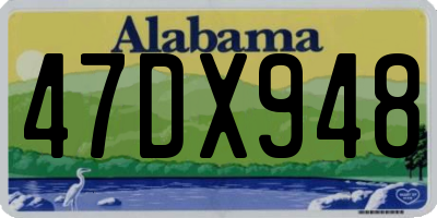 AL license plate 47DX948