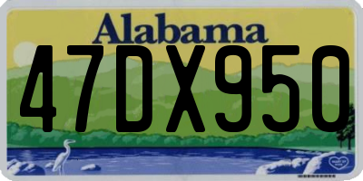AL license plate 47DX950