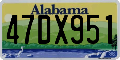 AL license plate 47DX951