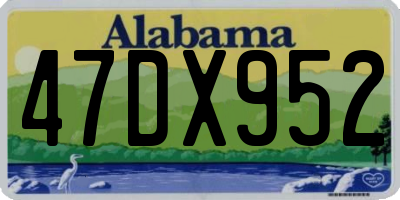 AL license plate 47DX952