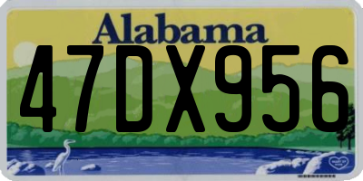 AL license plate 47DX956