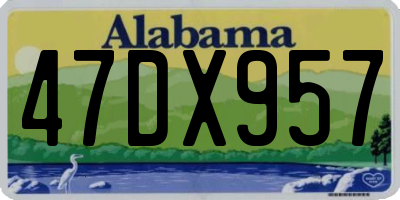 AL license plate 47DX957
