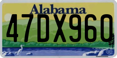 AL license plate 47DX960