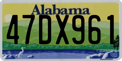 AL license plate 47DX961