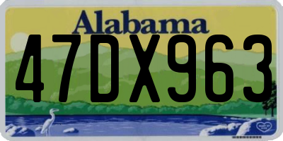 AL license plate 47DX963