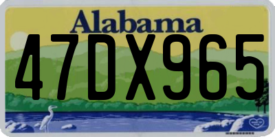 AL license plate 47DX965