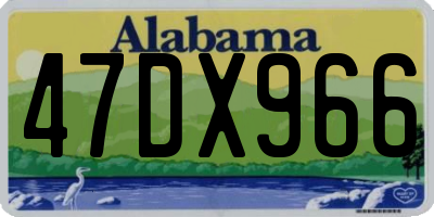 AL license plate 47DX966