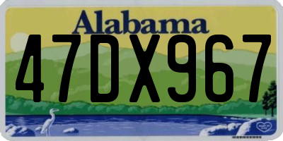 AL license plate 47DX967