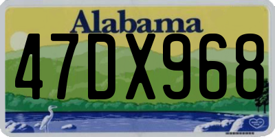 AL license plate 47DX968