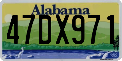 AL license plate 47DX971