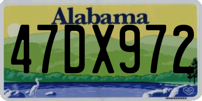 AL license plate 47DX972