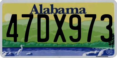 AL license plate 47DX973