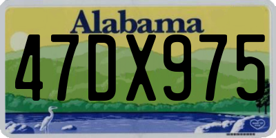 AL license plate 47DX975