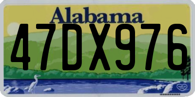AL license plate 47DX976