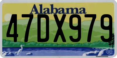 AL license plate 47DX979