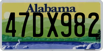 AL license plate 47DX982