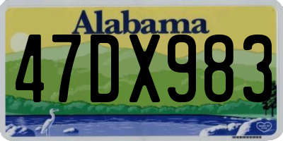 AL license plate 47DX983